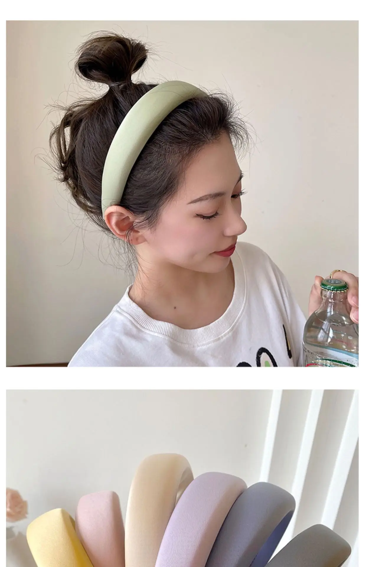 Ins Advanced Sponge Hairband Women's Wide-brimmed Headwear — feature 8