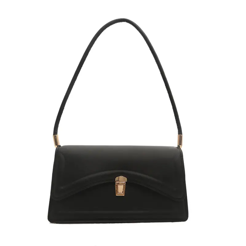 Elegant Green Lock Shoulder Bag for Women 2024 Spring - Image 11
