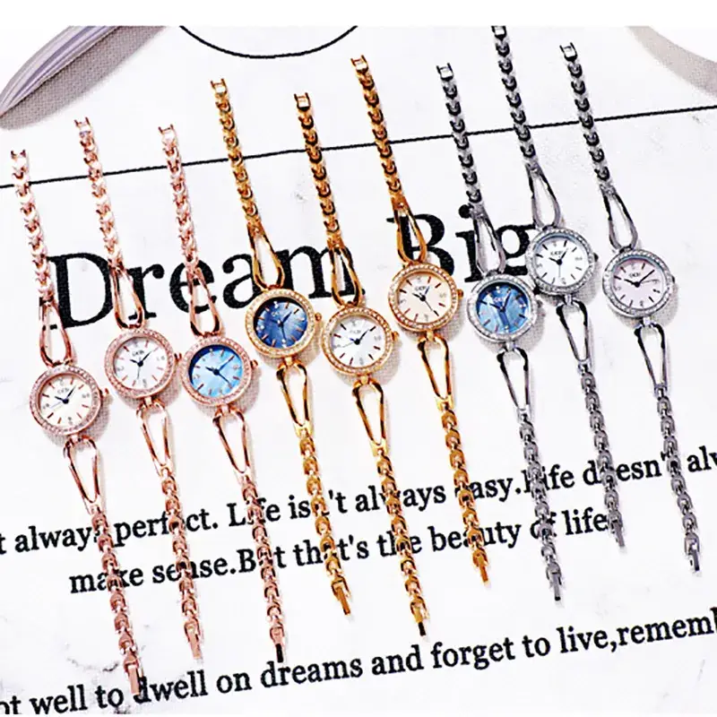 Gold Diamond Studded Women's Quartz Watch - Image 7