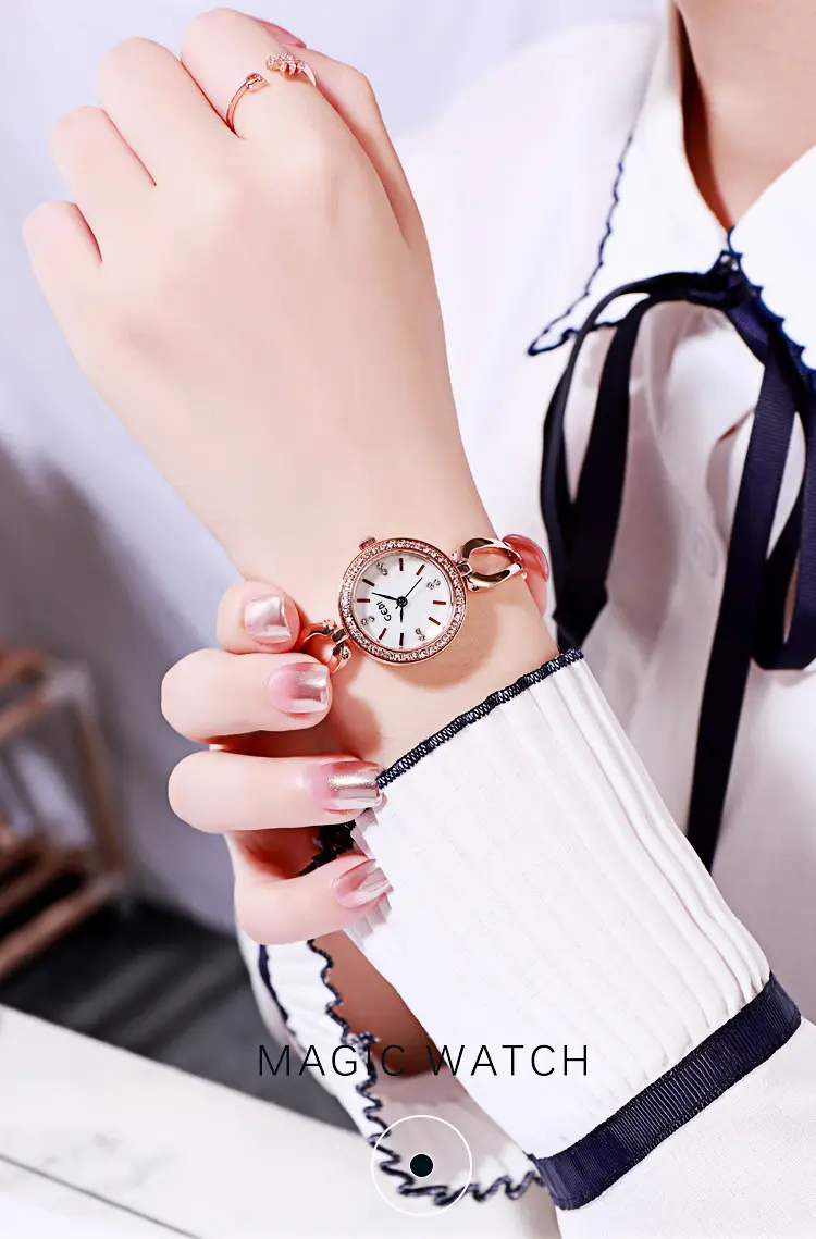 Gold Diamond Studded Women's Quartz Watch — feature 6