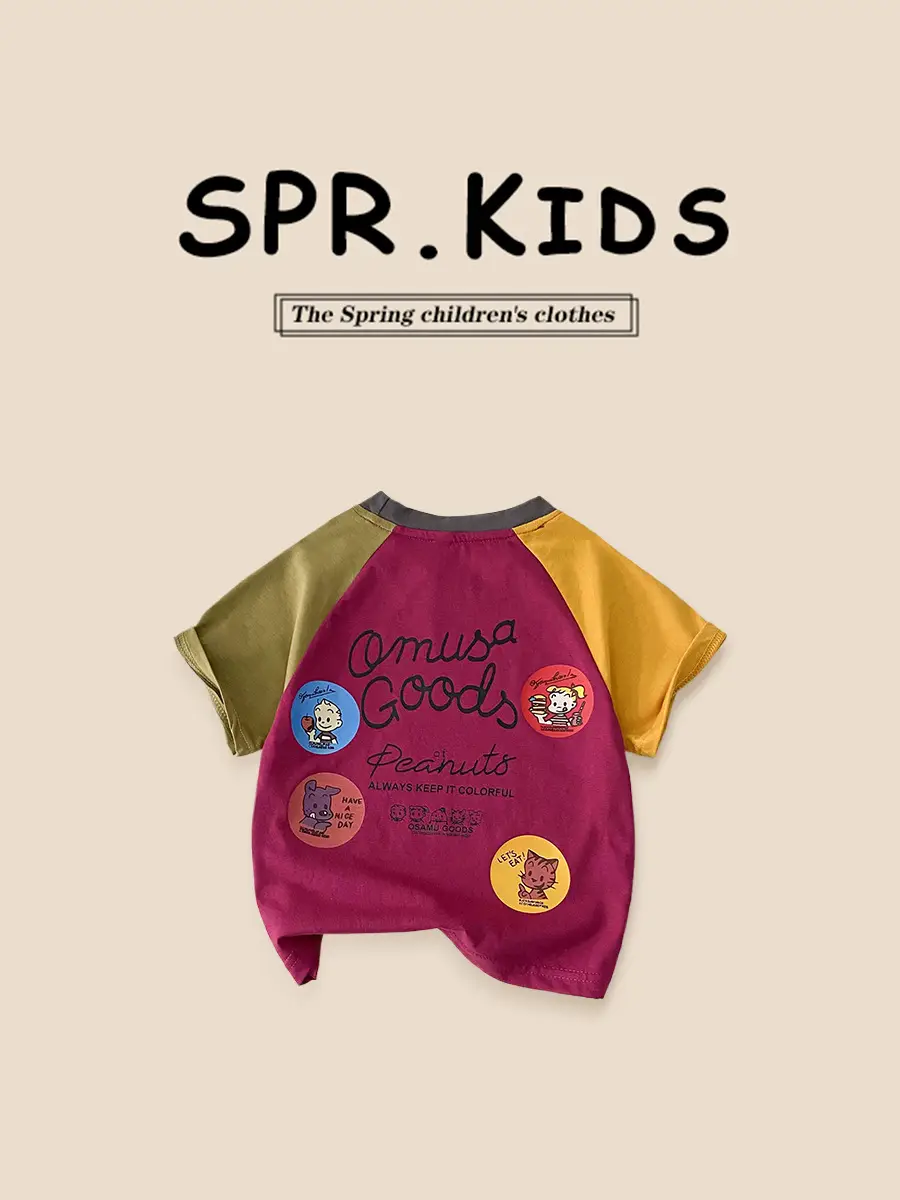 Spr Kids Cartoon T-Shirt Summer 2026