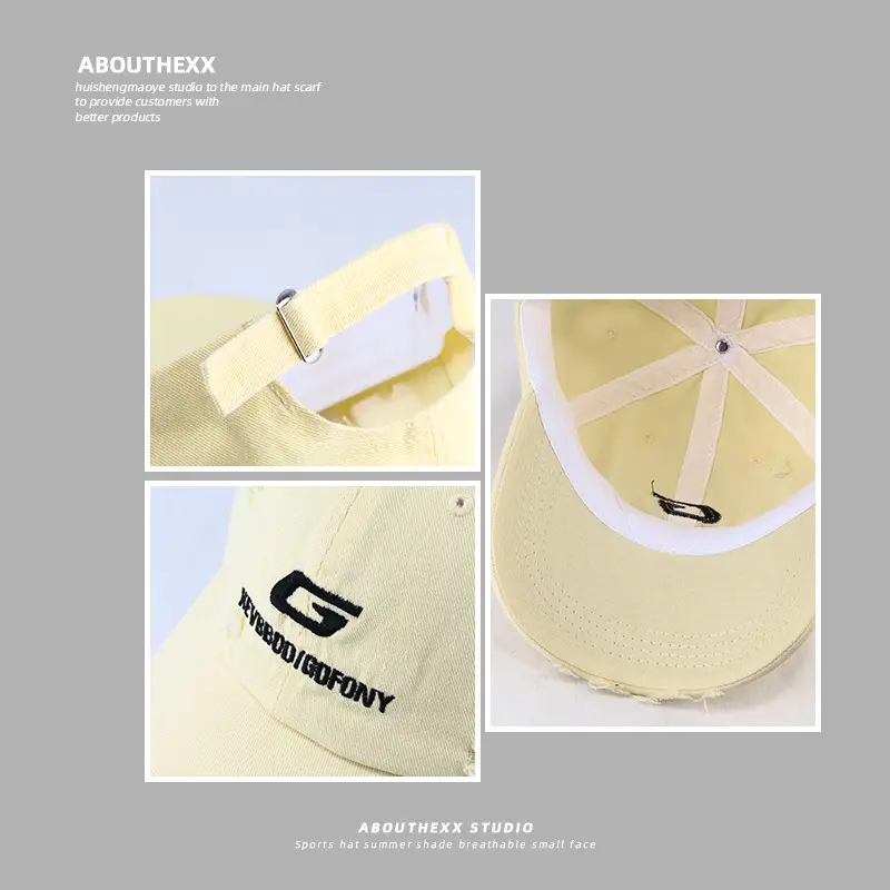 Korean Style G Letter Embroidery Baseball Cap Beige - Image 9