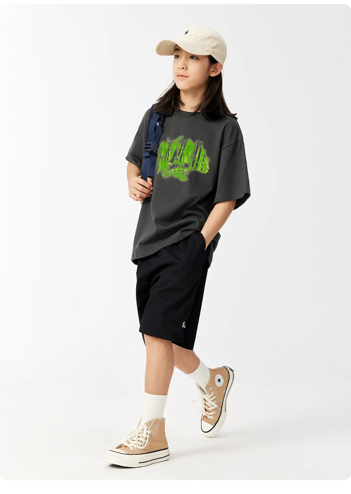 Girls Graphic T-Shirt Green Print 230G — feature 22