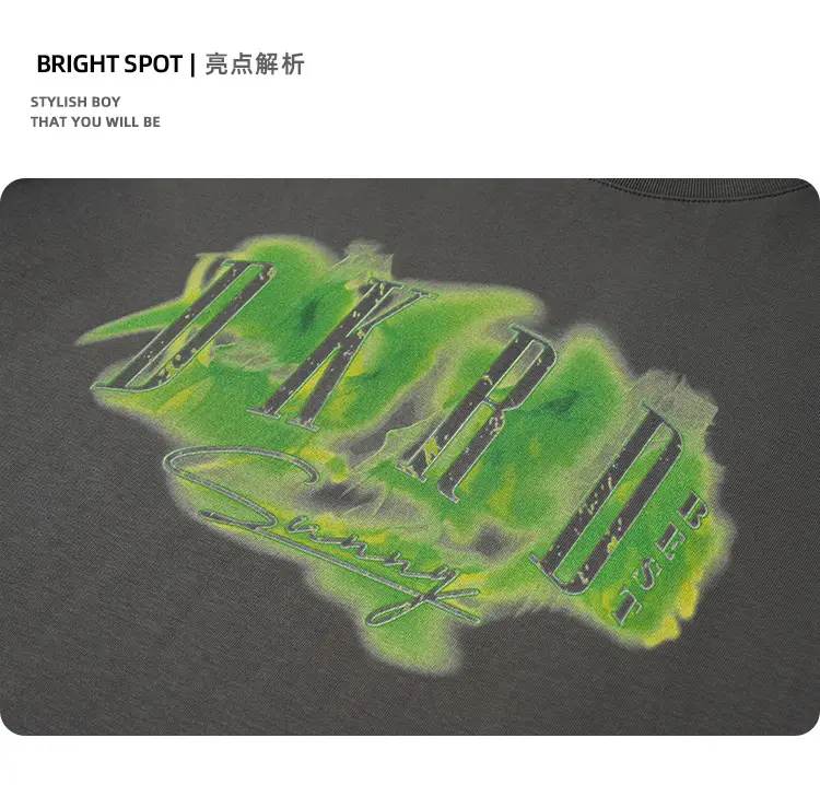Girls Graphic T-Shirt Green Print 230G — feature 6