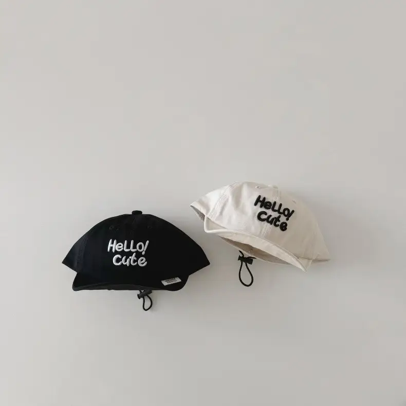 Brown Hello Cat Printed Baby Cap Spring Summer 2024 — feature 13