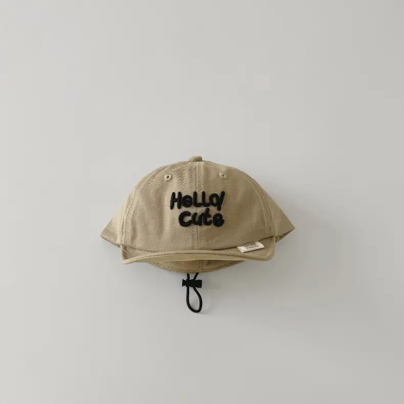 Brown Hello Cat Printed Baby Cap Spring Summer 2024 — feature 20