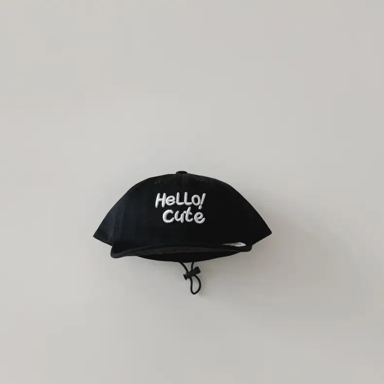 Brown Hello Cat Printed Baby Cap Spring Summer 2024 — feature 22