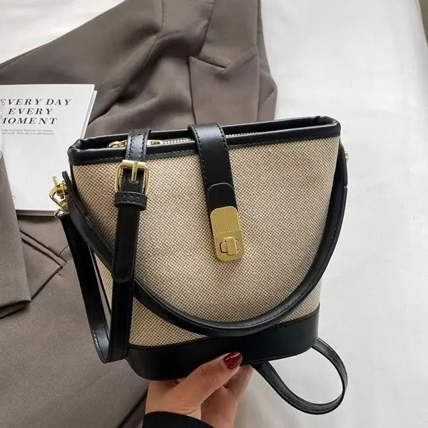 Women's Textured Bucket Bag Shoulder Crossbody 2024 - Image 6