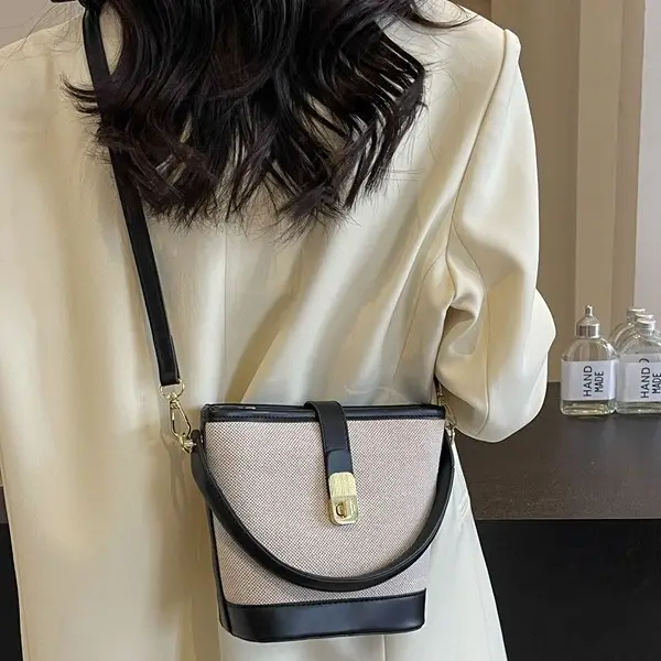 Women's Textured Bucket Bag Shoulder Crossbody 2024 - Image 7