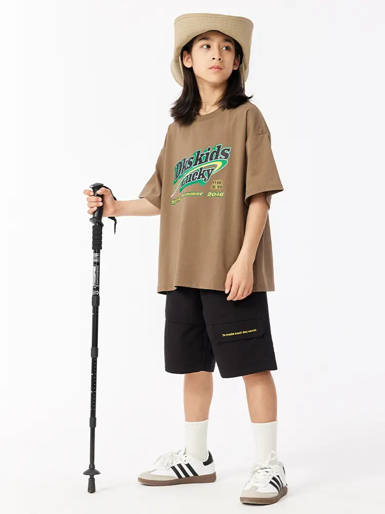 DK Kids Summer T-Shirt Gray Retro Graphic - Image 7