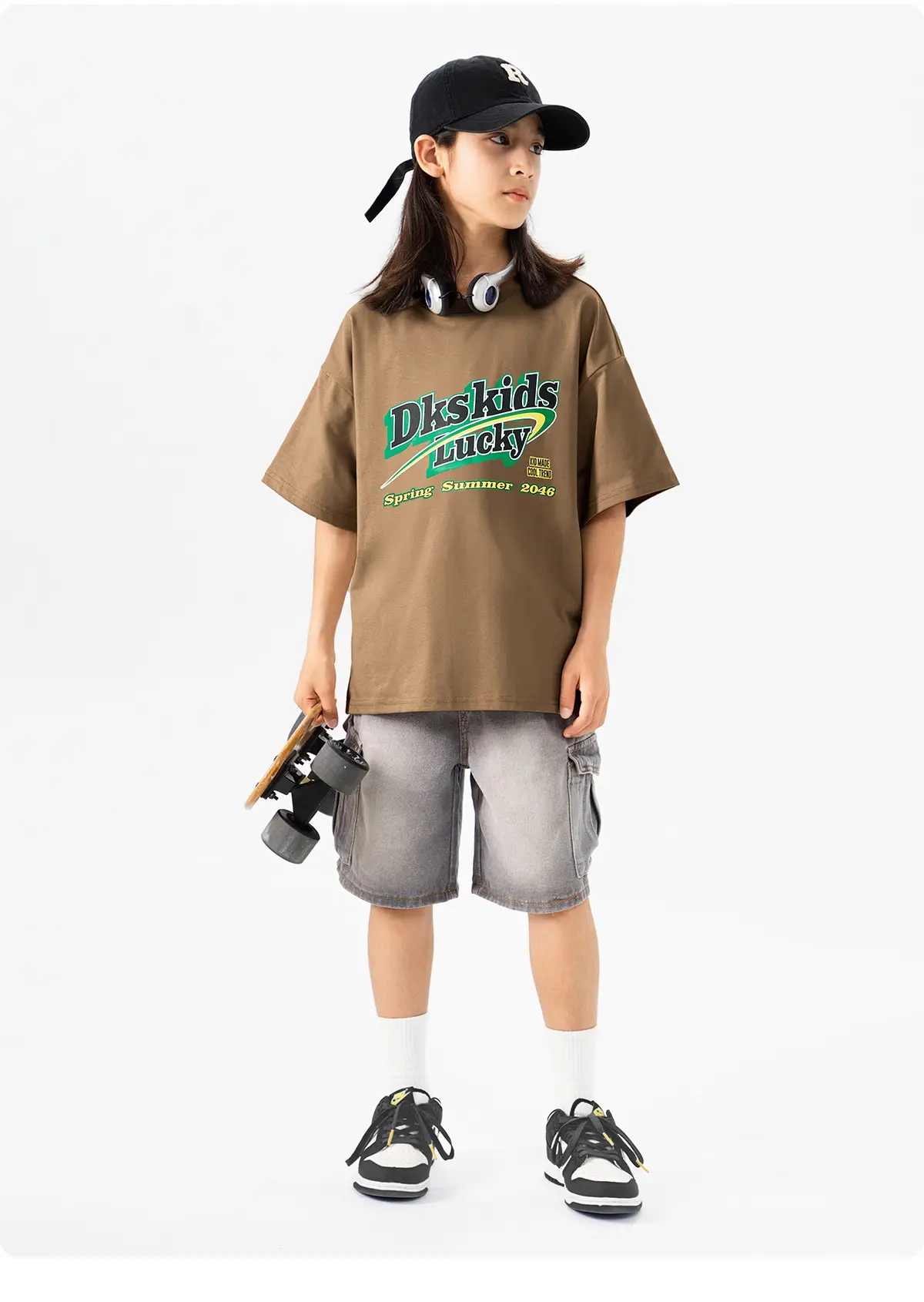 DK Kids Summer T-Shirt Gray Retro Graphic — feature 17