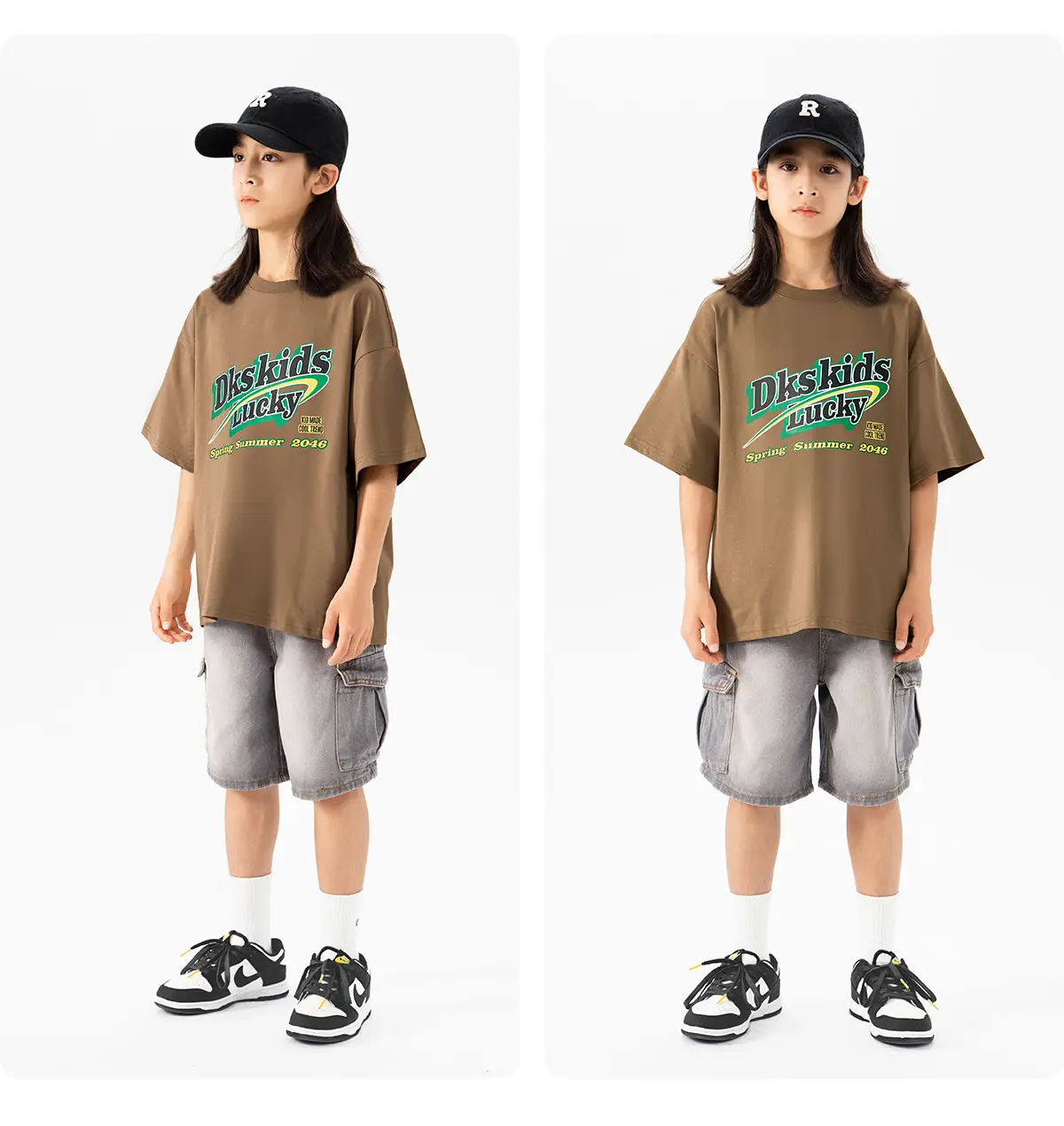 DK Kids Summer T-Shirt Gray Retro Graphic — feature 18