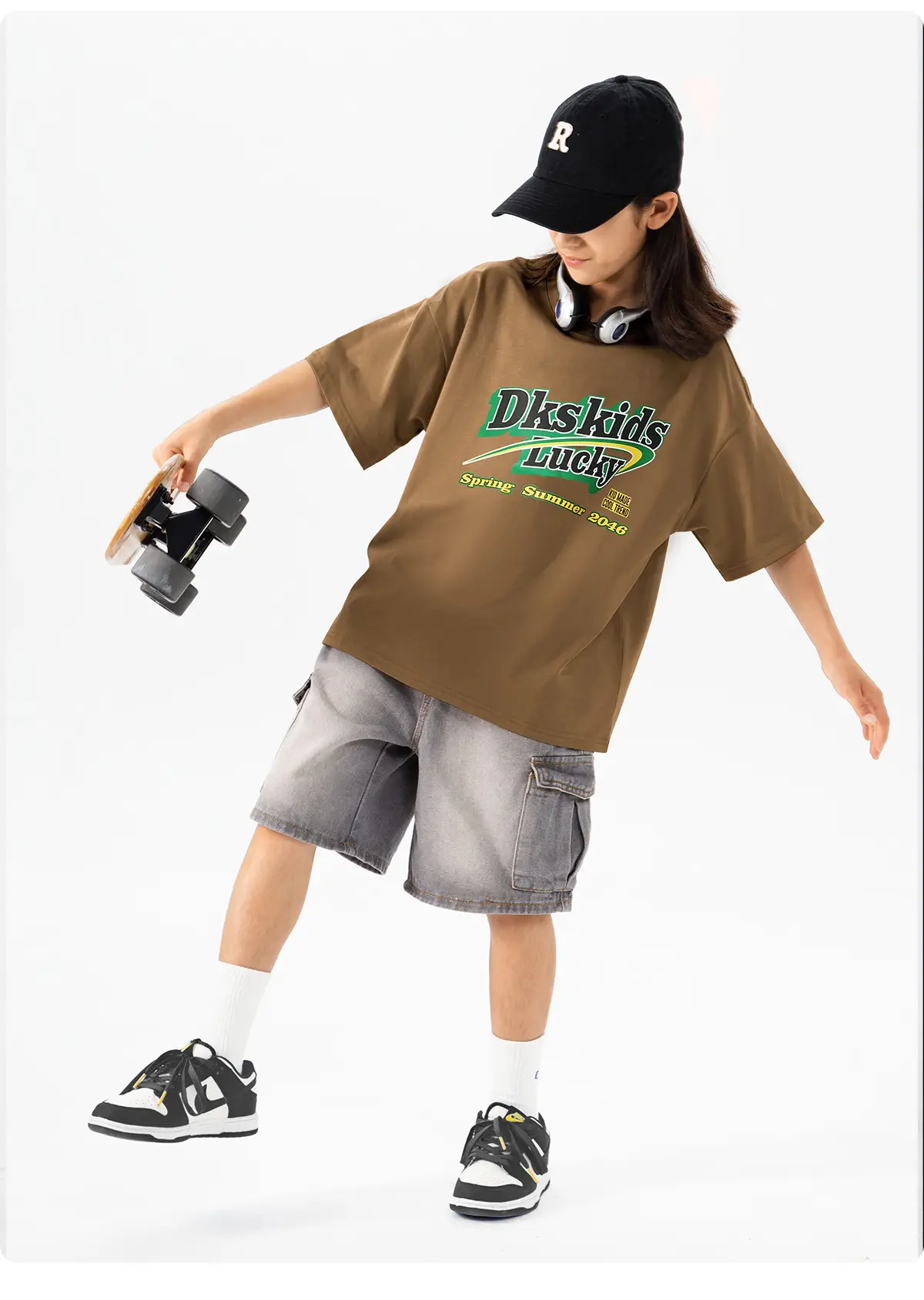 DK Kids Summer T-Shirt Gray Retro Graphic — feature 19