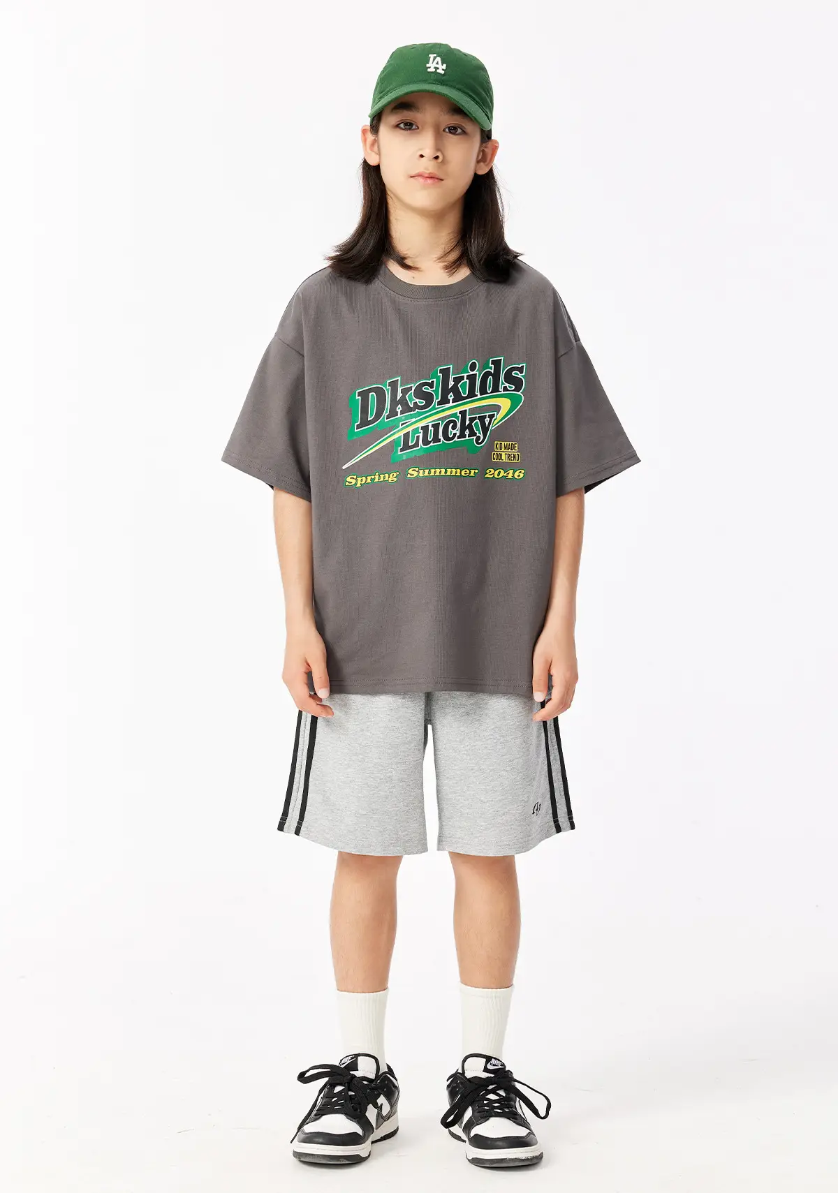 DK Kids Summer T-Shirt Gray Retro Graphic — feature 22