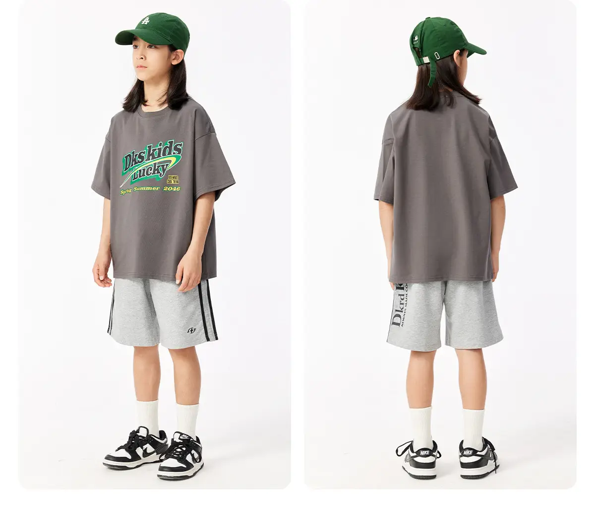 DK Kids Summer T-Shirt Gray Retro Graphic — feature 25