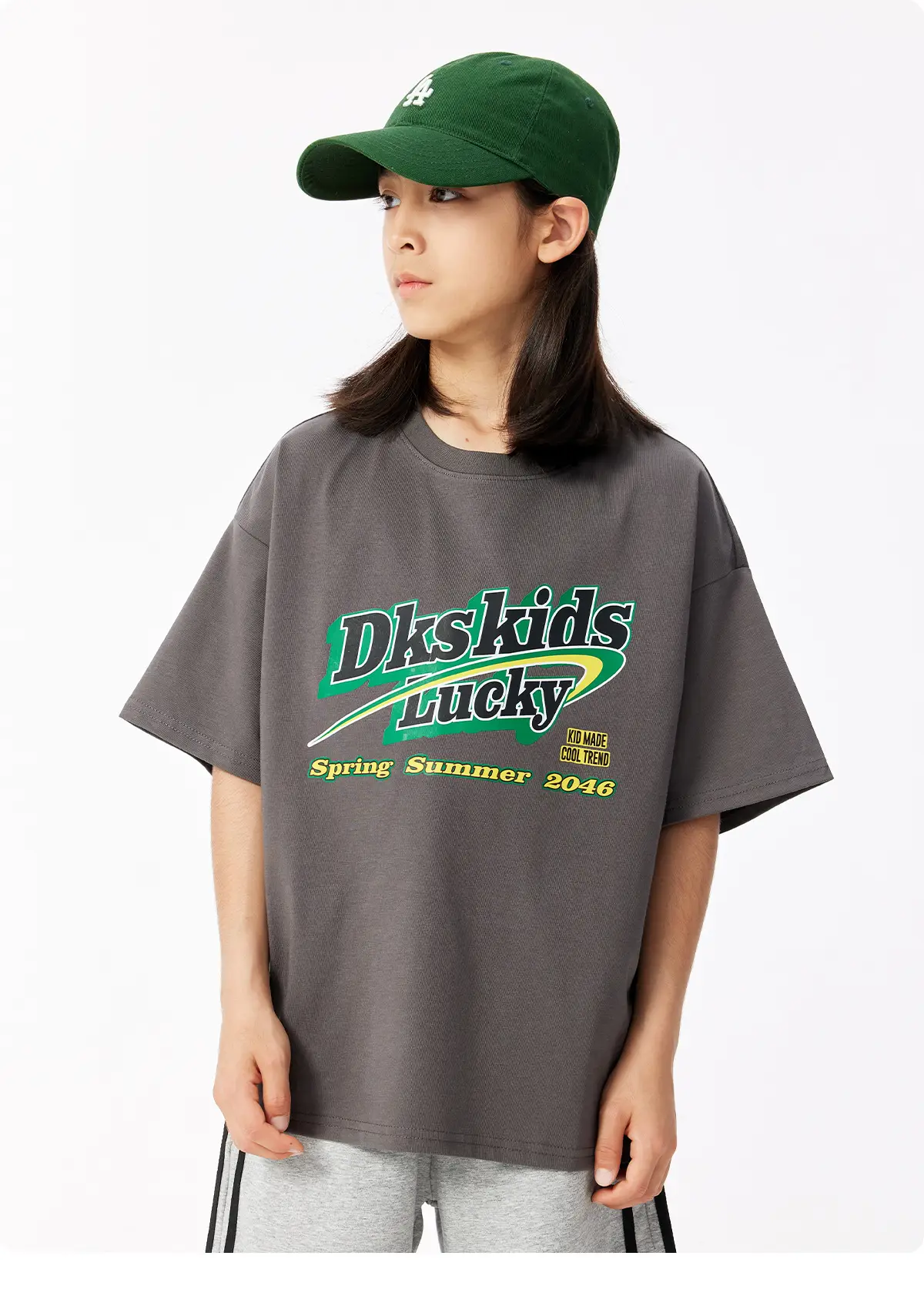 DK Kids Summer T-Shirt Gray Retro Graphic — feature 27