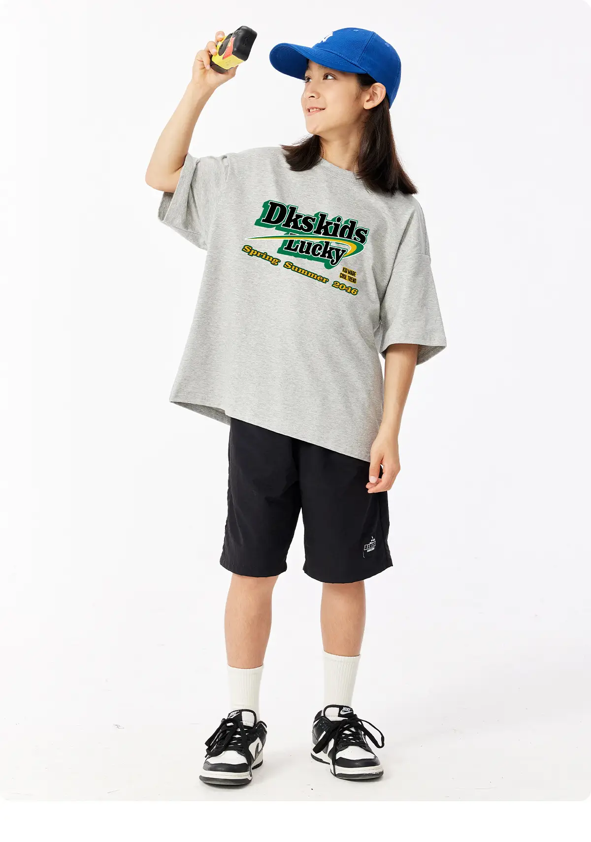 DK Kids Summer T-Shirt Gray Retro Graphic — feature 28