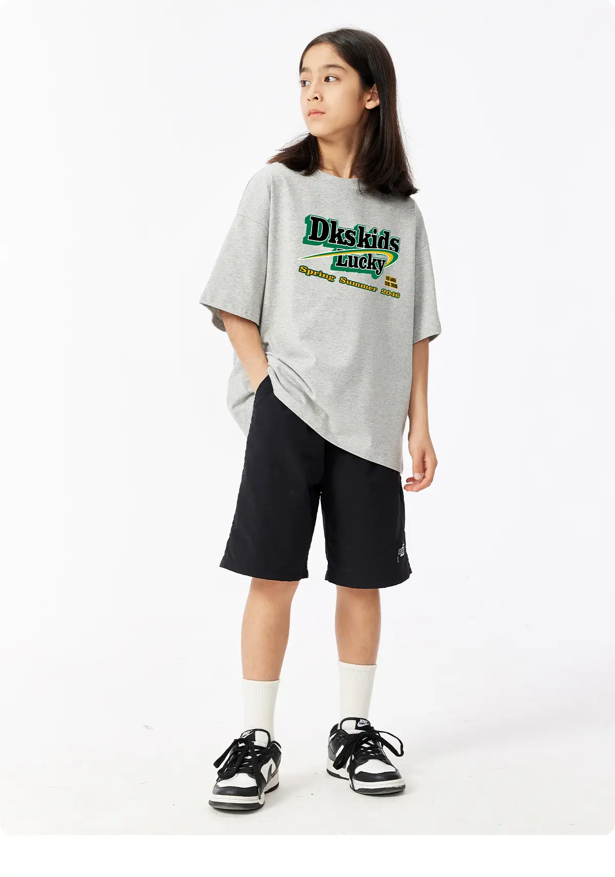 DK Kids Summer T-Shirt Gray Retro Graphic — feature 29