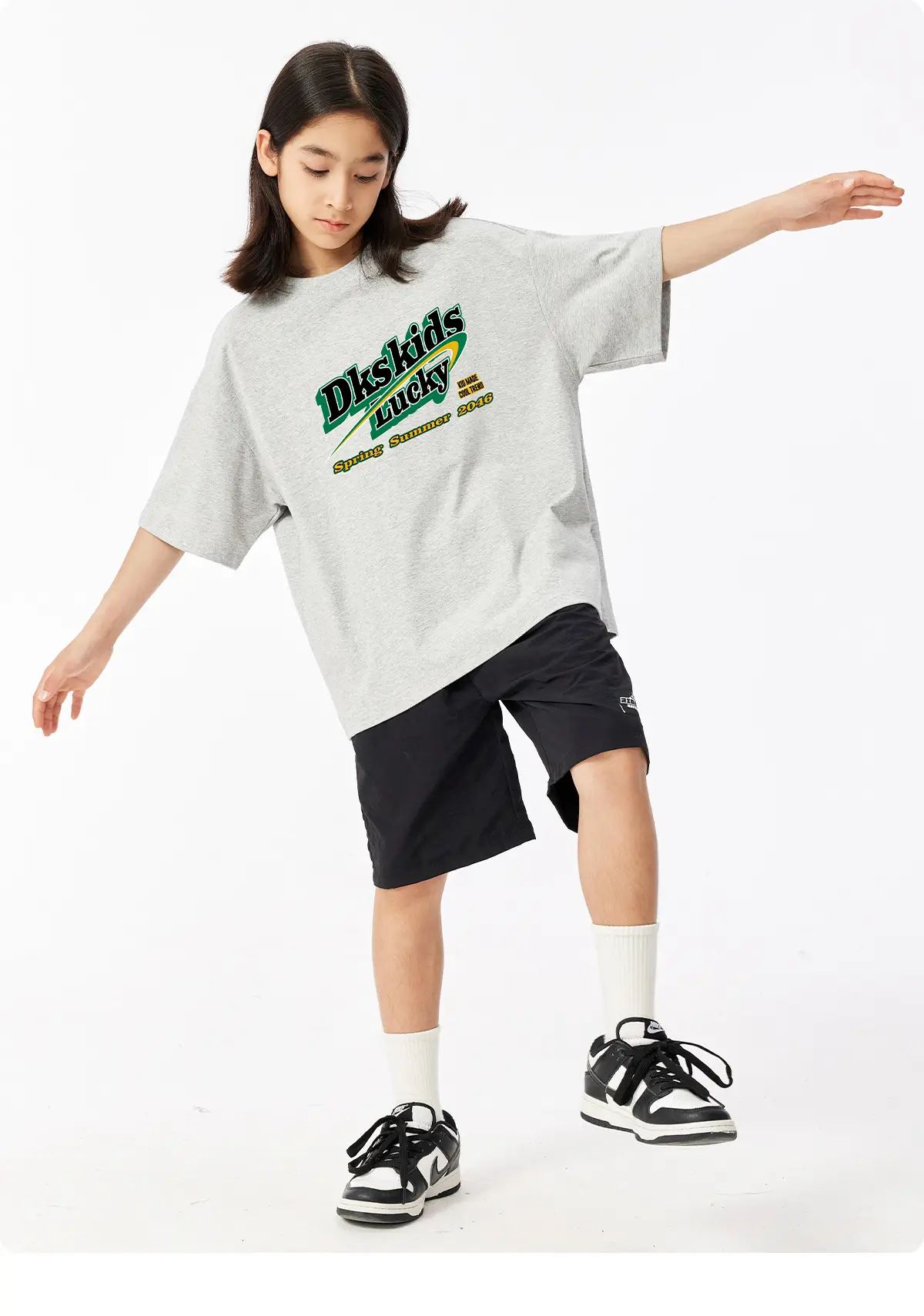 DK Kids Summer T-Shirt Gray Retro Graphic — feature 30