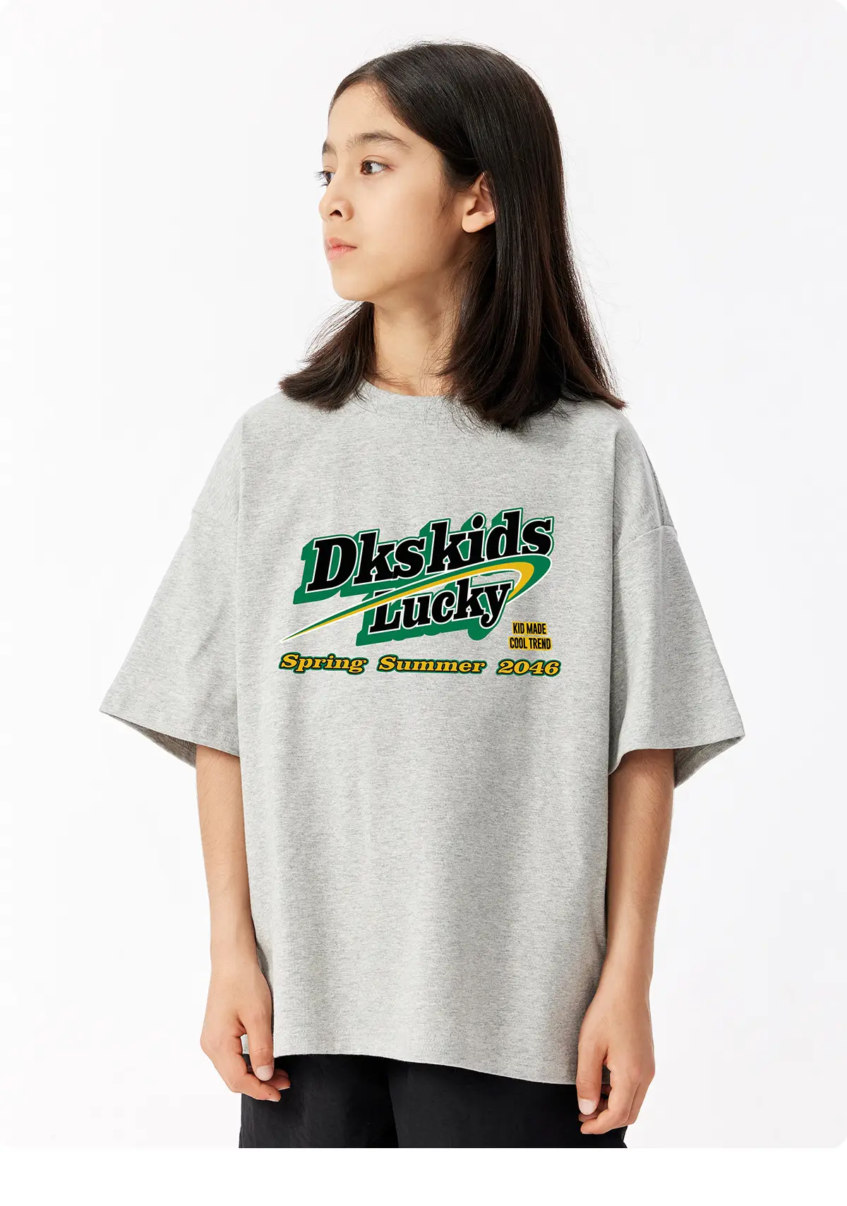 DK Kids Summer T-Shirt Gray Retro Graphic — feature 31