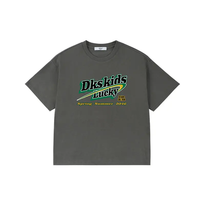 DK Kids Summer T-Shirt Gray Retro Graphic - Image 2