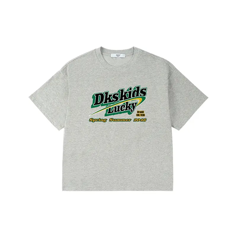 DK Kids Summer T-Shirt Gray Retro Graphic - Image 3