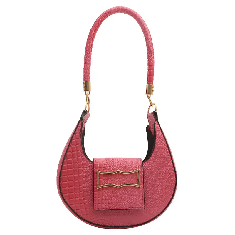 Women's Crocodile Pattern Shoulder Bag Cream 2024 - Image 11