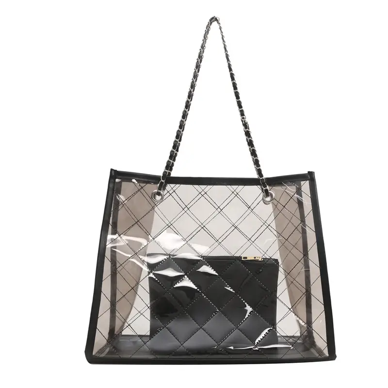 PVC Large Shoulder Bag Women Transparent Summer Hot Tote - Image 7