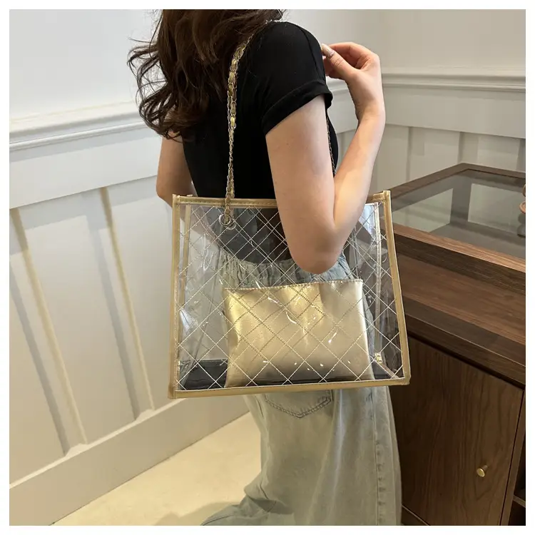 PVC Large Shoulder Bag Women Transparent Summer Hot Tote — feature 10