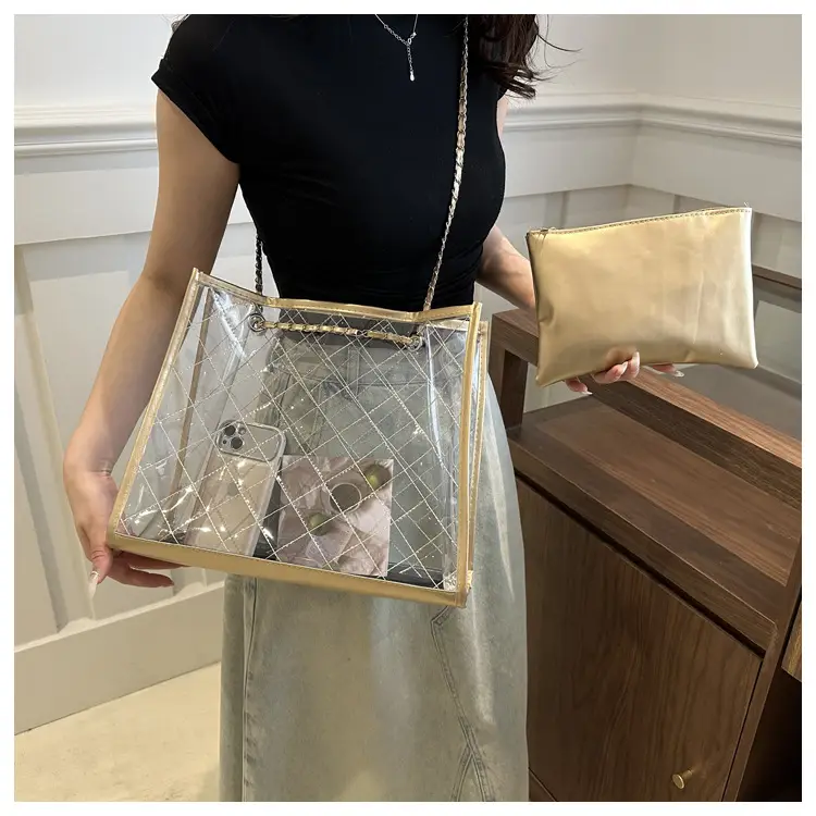 PVC Large Shoulder Bag Women Transparent Summer Hot Tote — feature 12