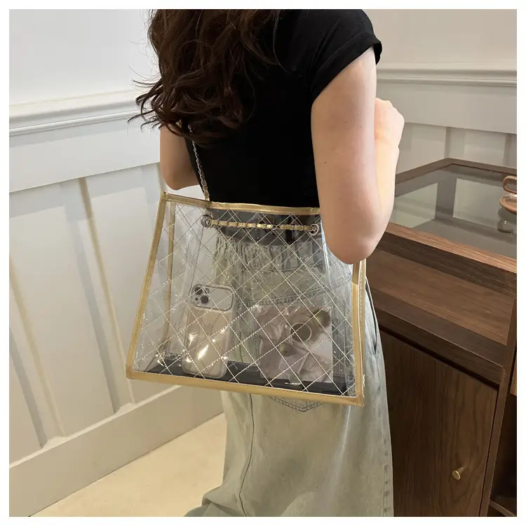 PVC Large Shoulder Bag Women Transparent Summer Hot Tote — feature 13