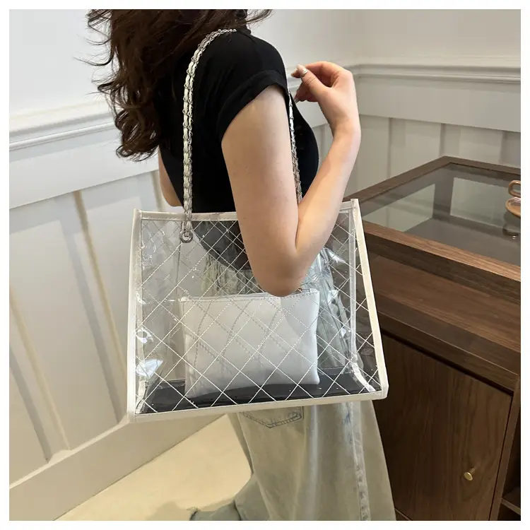 PVC Large Shoulder Bag Women Transparent Summer Hot Tote — feature 14