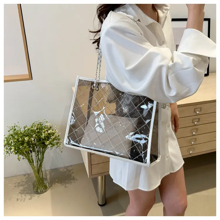PVC Large Shoulder Bag Women Transparent Summer Hot Tote — feature 16