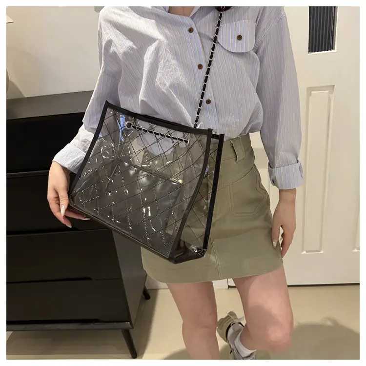 PVC Large Shoulder Bag Women Transparent Summer Hot Tote — feature 18