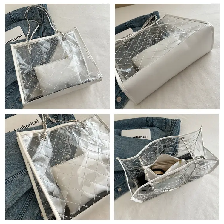 PVC Large Shoulder Bag Women Transparent Summer Hot Tote — feature 9