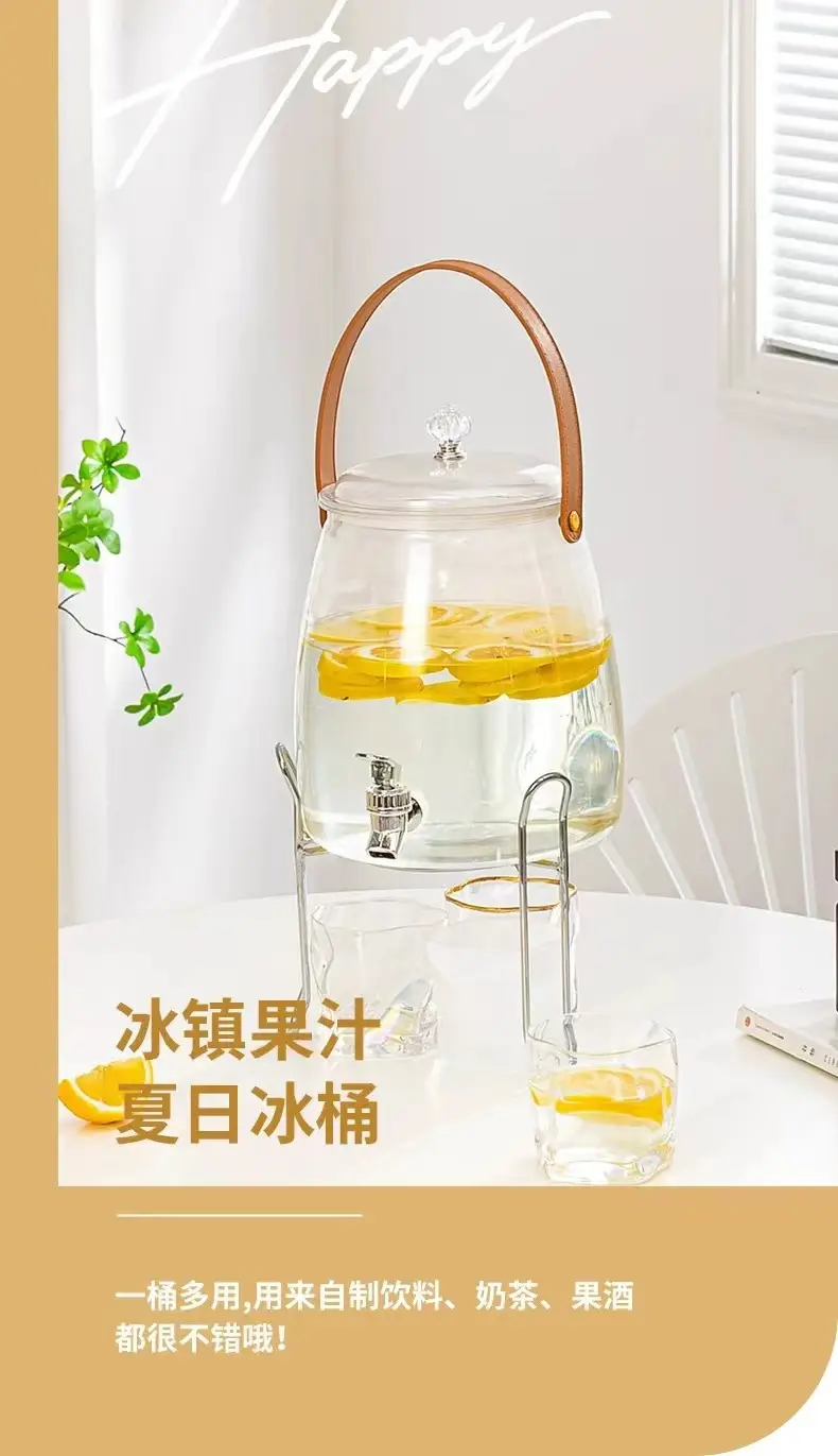 Cold Water Kettle with Tap Water Set Large Capacity Household Cold Water Kettle Restaurant Camping Fruit Tea Coke Drink Bucket — feature 10