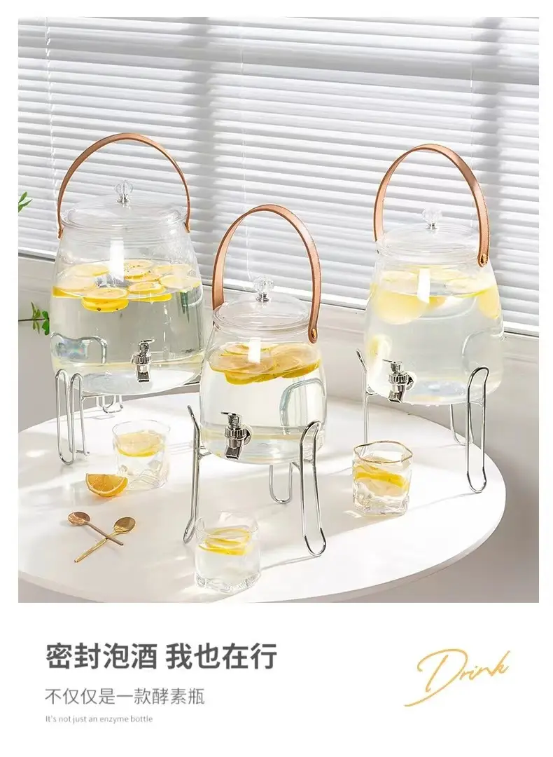 Cold Water Kettle with Tap Water Set Large Capacity Household Cold Water Kettle Restaurant Camping Fruit Tea Coke Drink Bucket — feature 14