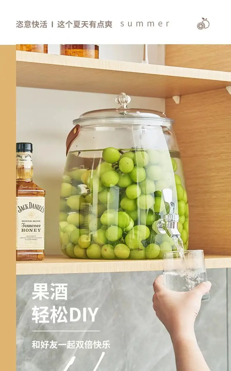 Cold Water Kettle with Tap Water Set Large Capacity Household Cold Water Kettle Restaurant Camping Fruit Tea Coke Drink Bucket — feature 17