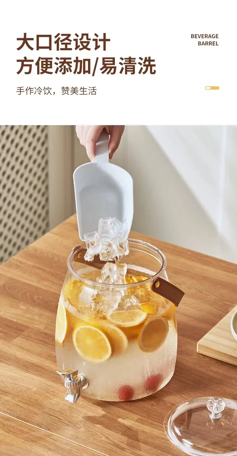 Cold Water Kettle with Tap Water Set Large Capacity Household Cold Water Kettle Restaurant Camping Fruit Tea Coke Drink Bucket — feature 5