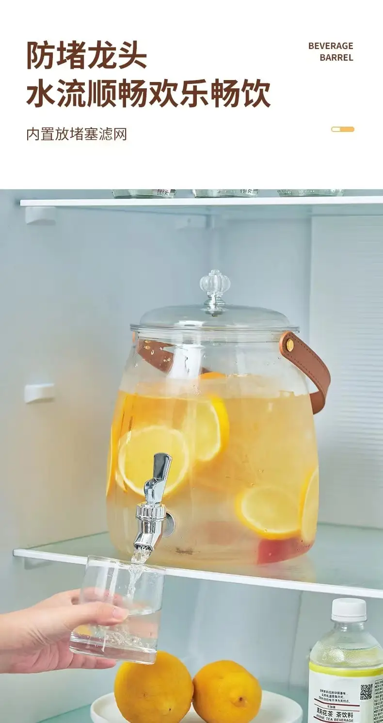 Cold Water Kettle with Tap Water Set Large Capacity Household Cold Water Kettle Restaurant Camping Fruit Tea Coke Drink Bucket — feature 8