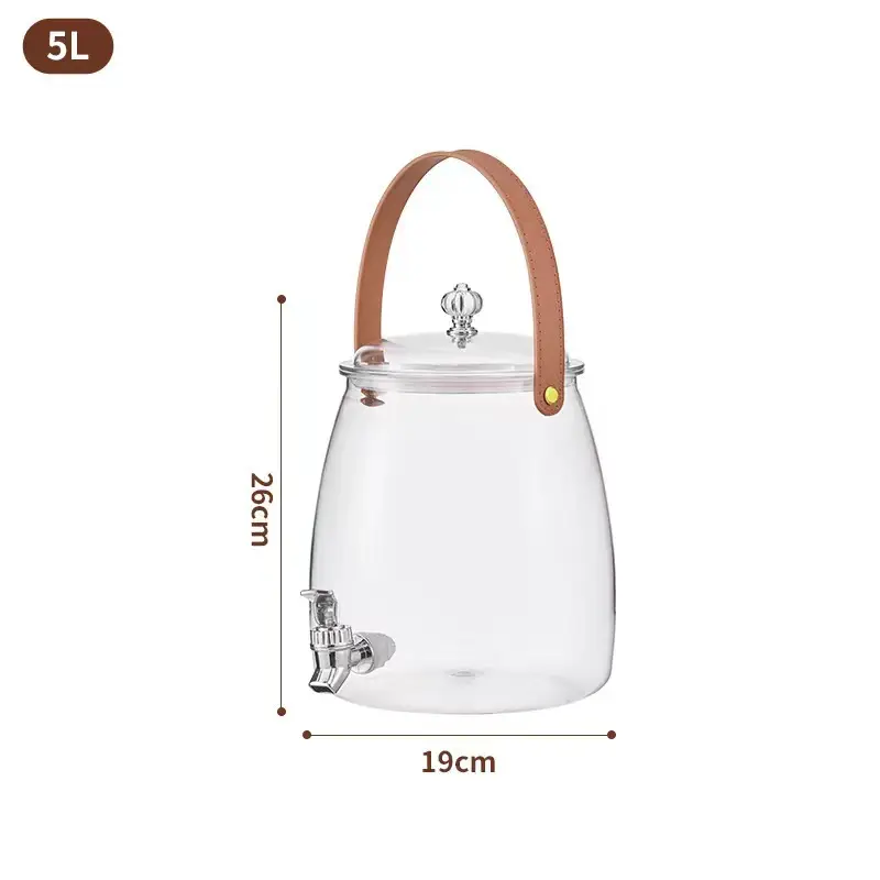 Cold Water Kettle with Tap Water Set Large Capacity Household Cold Water Kettle Restaurant Camping Fruit Tea Coke Drink Bucket