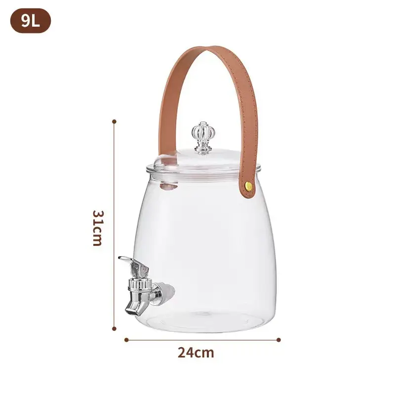 Cold Water Kettle with Tap Water Set Large Capacity Household Cold Water Kettle Restaurant Camping Fruit Tea Coke Drink Bucket