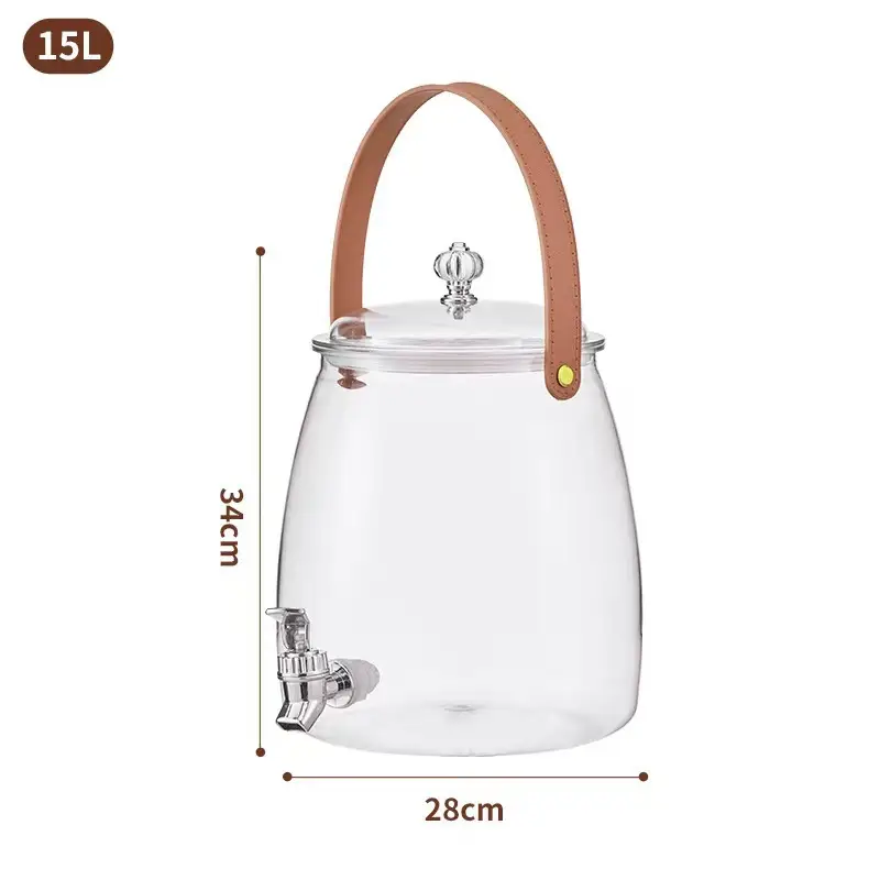Cold Water Kettle with Tap Water Set Large Capacity Household Cold Water Kettle Restaurant Camping Fruit Tea Coke Drink Bucket