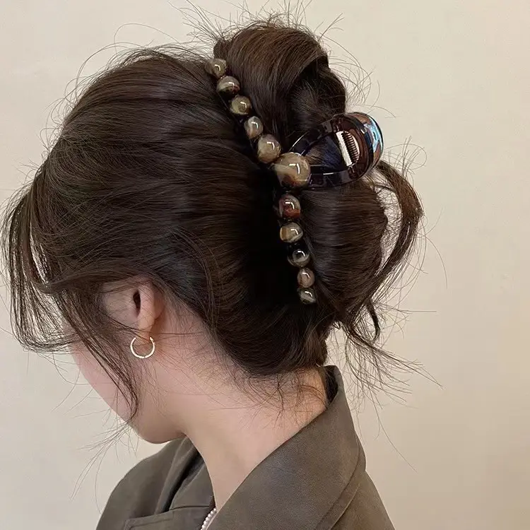 Super High-End Hairpin with Round Beads for Women