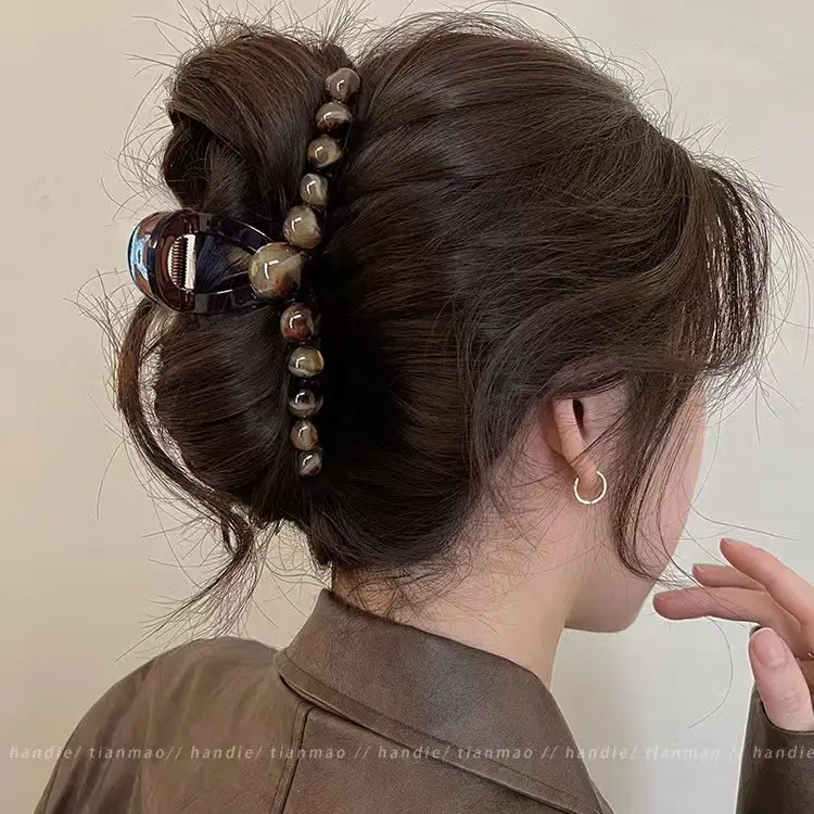 Super High-End Hairpin with Round Beads for Women