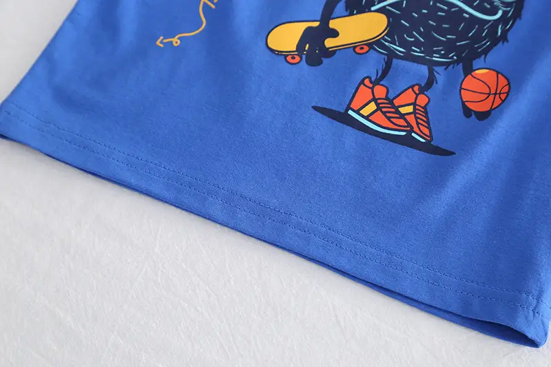 Boys Blue Cartoon T-Shirt Shorts Set Summer 2024 — feature 9