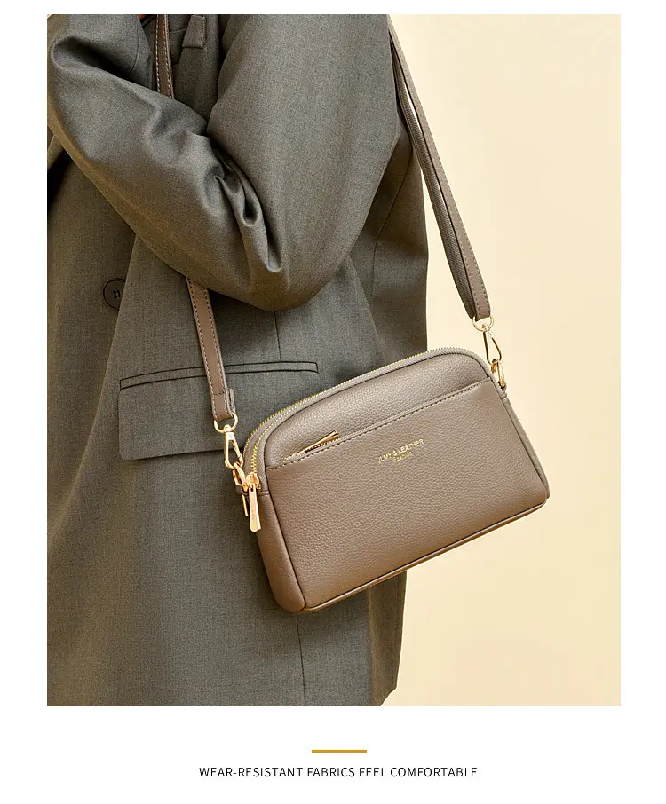 Blue High-End Women's Crossbody Bag with Gold Hardware — feature 10