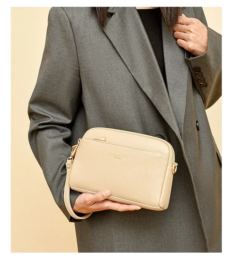 Blue High-End Women's Crossbody Bag with Gold Hardware — feature 11