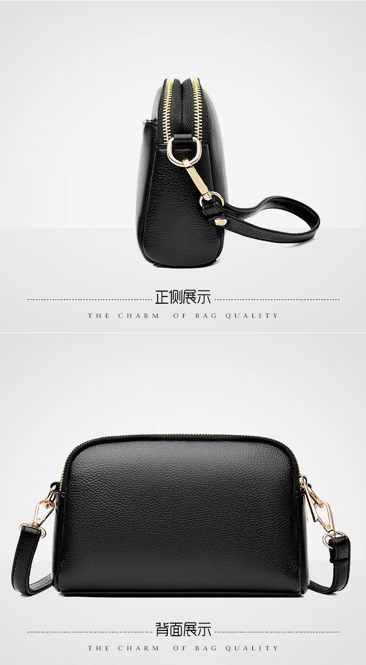 Blue High-End Women's Crossbody Bag with Gold Hardware — feature 17