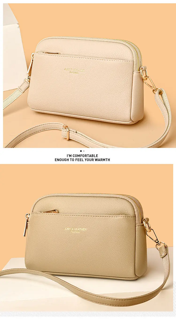 Blue High-End Women's Crossbody Bag with Gold Hardware — feature 8